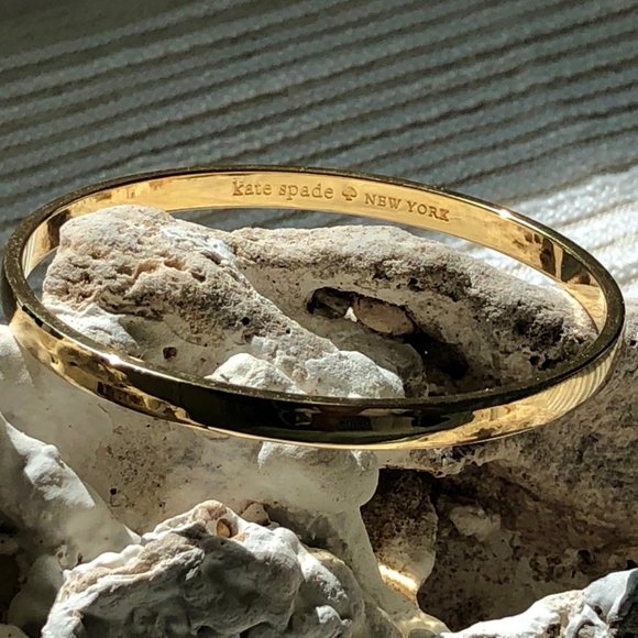 Kate Spade 14K gold-plated minimalist bangle - Picture 2 of 3